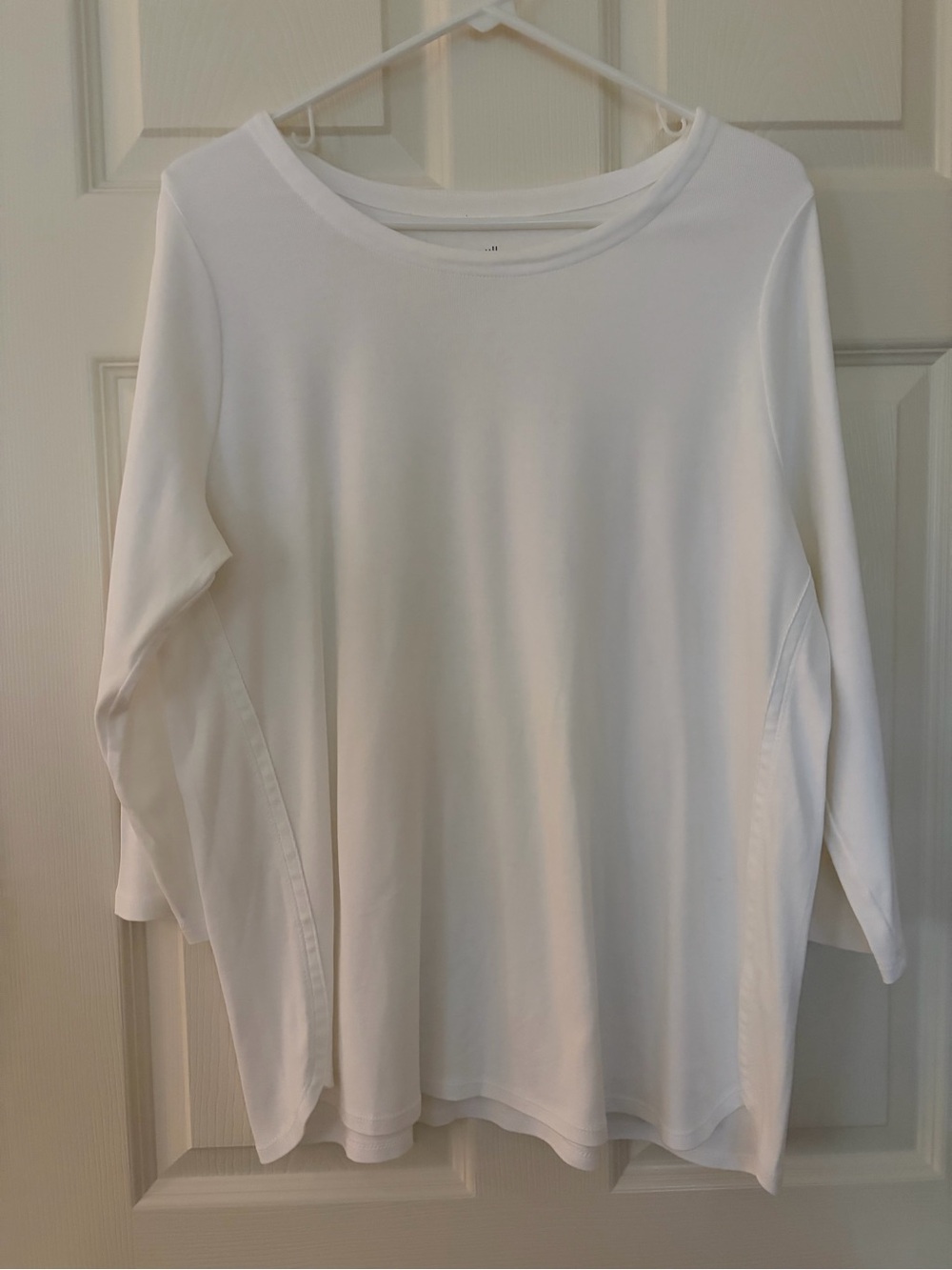 J. Jill Pima Cotton Scoop Neck 3/4 Sleeve Tee